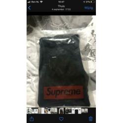 Supreme small box logo tshirt black maat M