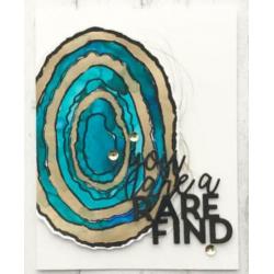 NIEUW Set Metalen Snijmalen Layered Wood Slices