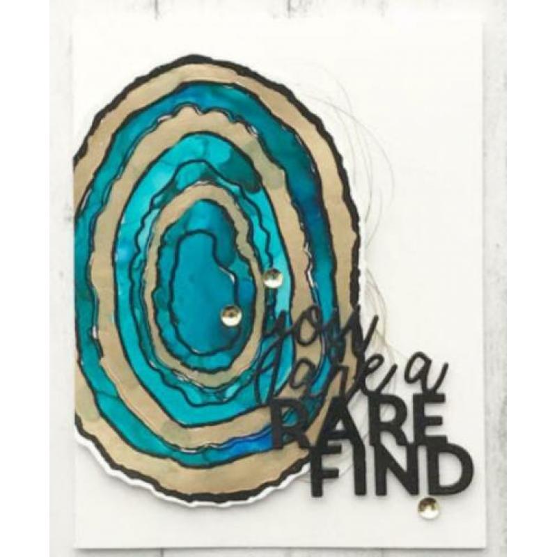 NIEUW Set Metalen Snijmalen Layered Wood Slices
