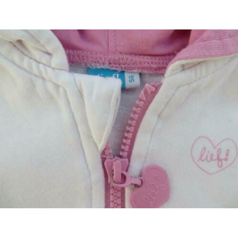 Wit/roze vestje Lief! maat 56