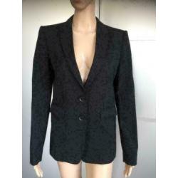 D337 Origineel BURBERRY maat S=34/36 zwart jasje colbert wol