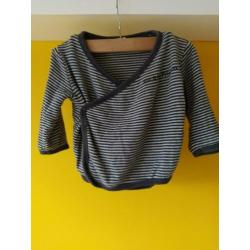 Overslag vest antraciet grijs mt 74/80