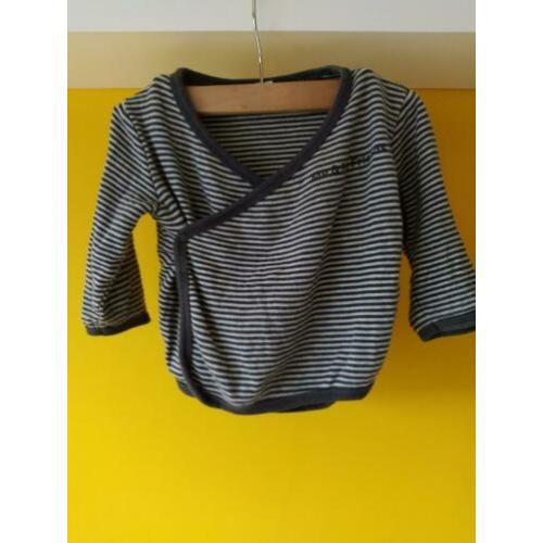 Overslag vest antraciet grijs mt 74/80