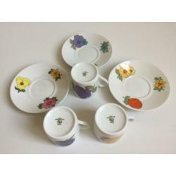Retro Set van 3 Lorenz Hutschenreuther kop en schotels
