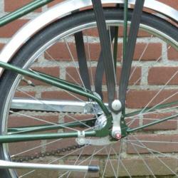 Vintage Gazelle kwikstep , groen +verlichting + terugtraprem