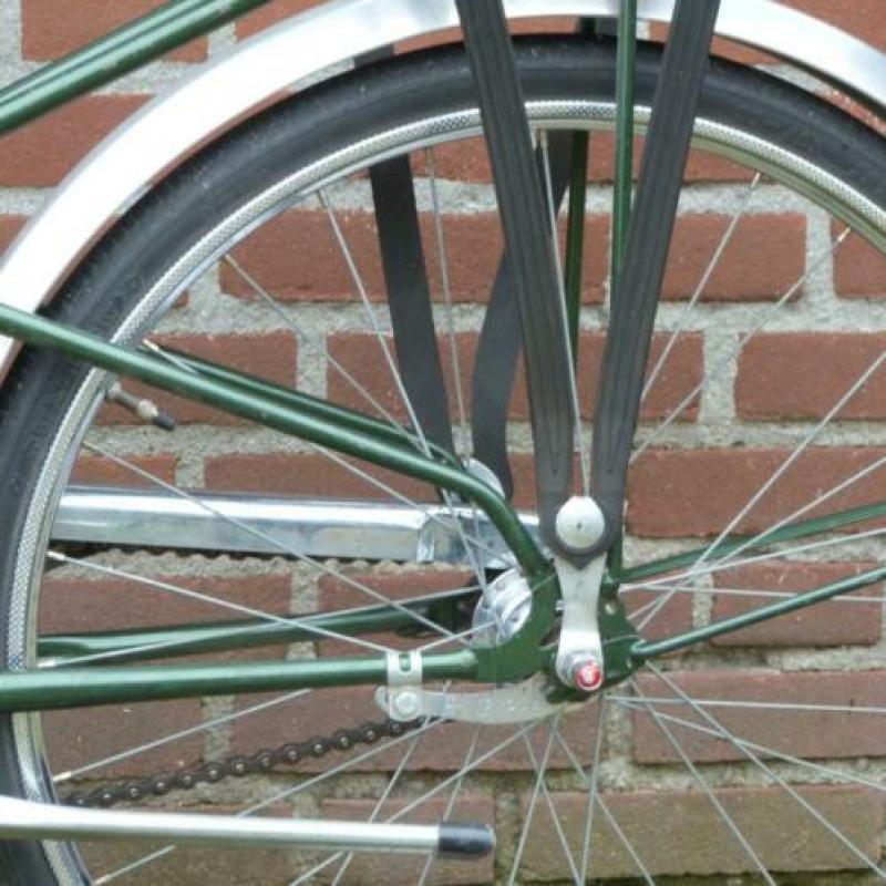 Vintage Gazelle kwikstep , groen +verlichting + terugtraprem