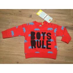 Nieuw set sweater rood neushoorn en broekje zwart 68
