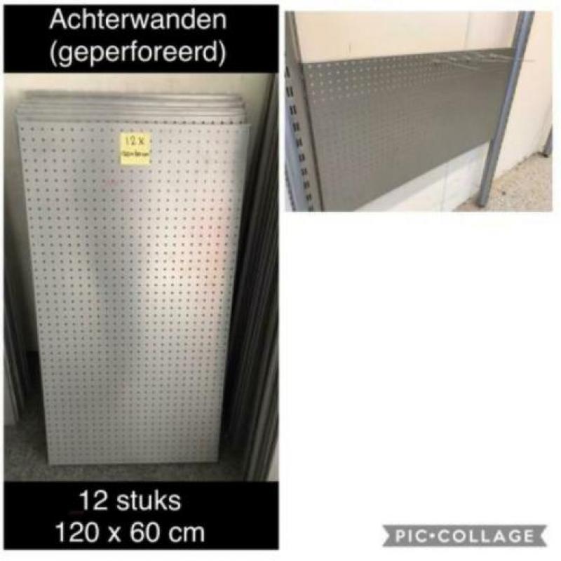 Magazijn stelling, legbord stelling, wandstelling.