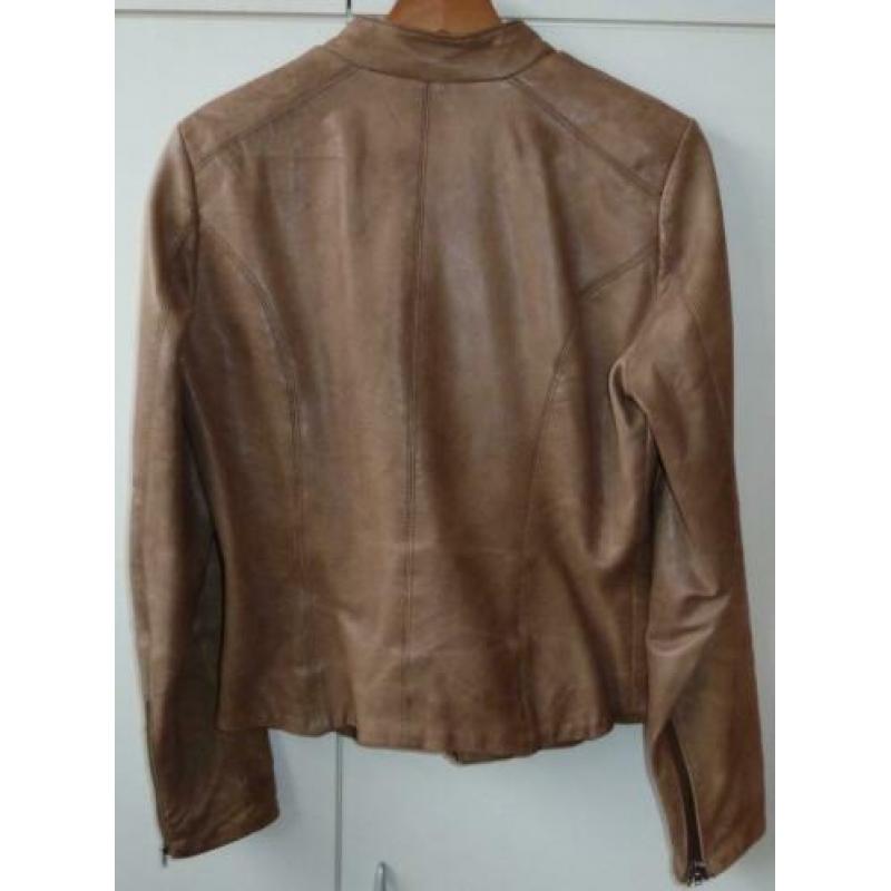 Goosecraft Real Leather Jacket 004, beige/taupe, M/L- 38/40