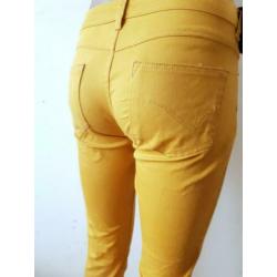ONLY okergeel ninne pant maat 36 stretch Geel