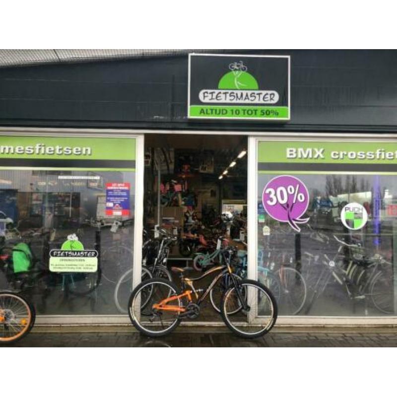 Fietsmaster 26 inch albatros mtb suspension oranje zwart 21v
