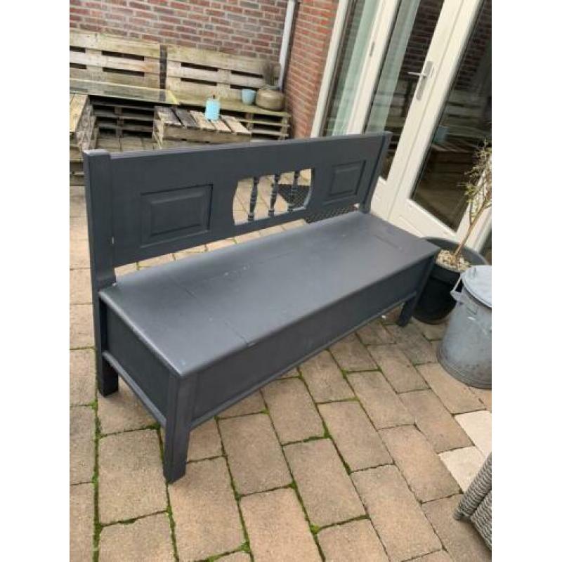Klep bank antraciet/ zwart mat 150 breed