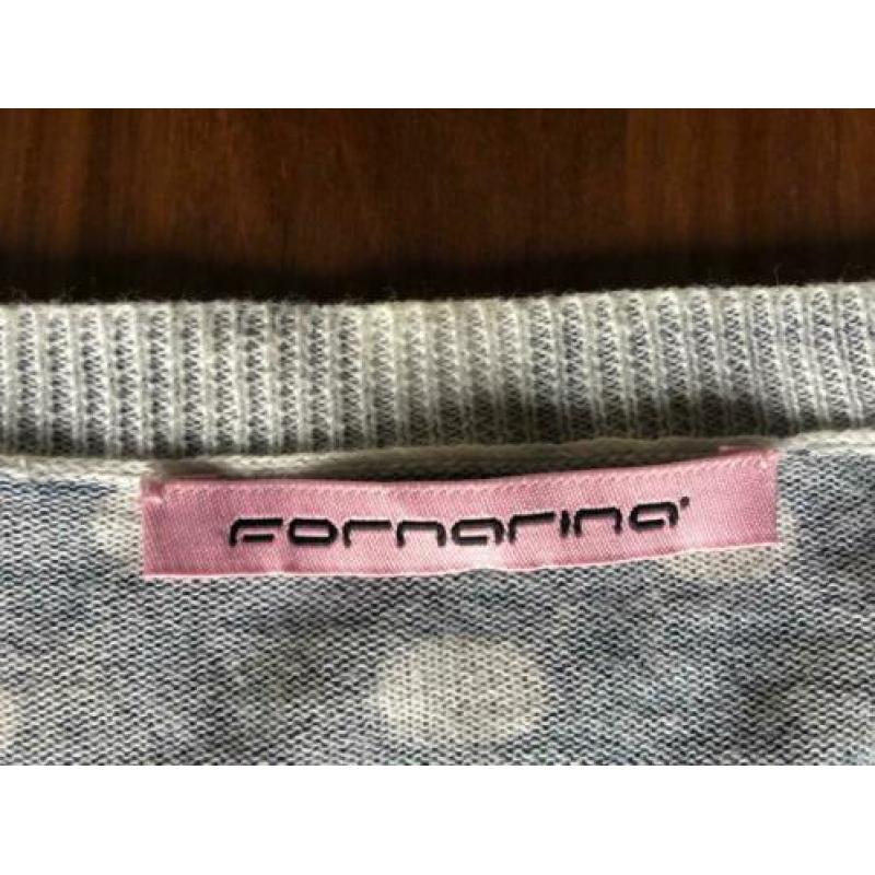 Leuk blauw-wit polkadot vestje van Fornarina maat M.