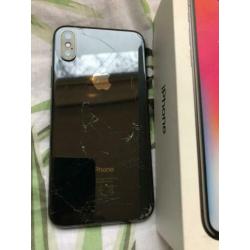 Iphone x met barsten