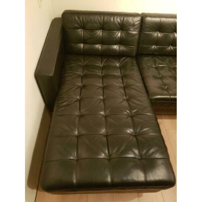 2 zits leren bank Karlstad + lounge