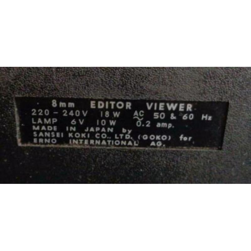 ERNO E-600 SUPER 8 projector 8mm editor film viewer kijker m