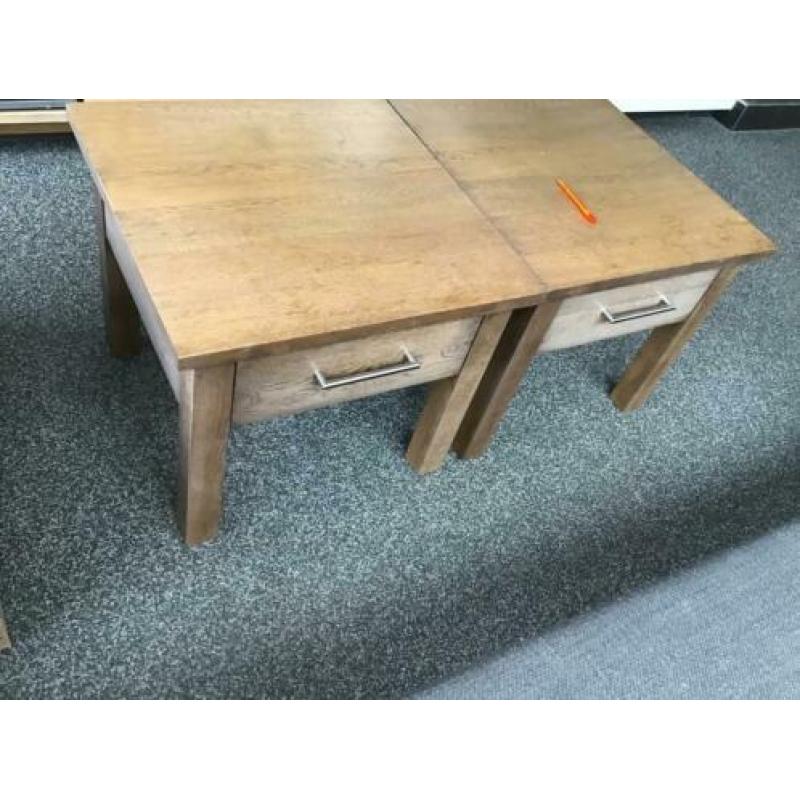 Salontafeltjes 2 stuk eiken