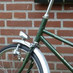 Vintage Gazelle kwikstep , groen +verlichting + terugtraprem