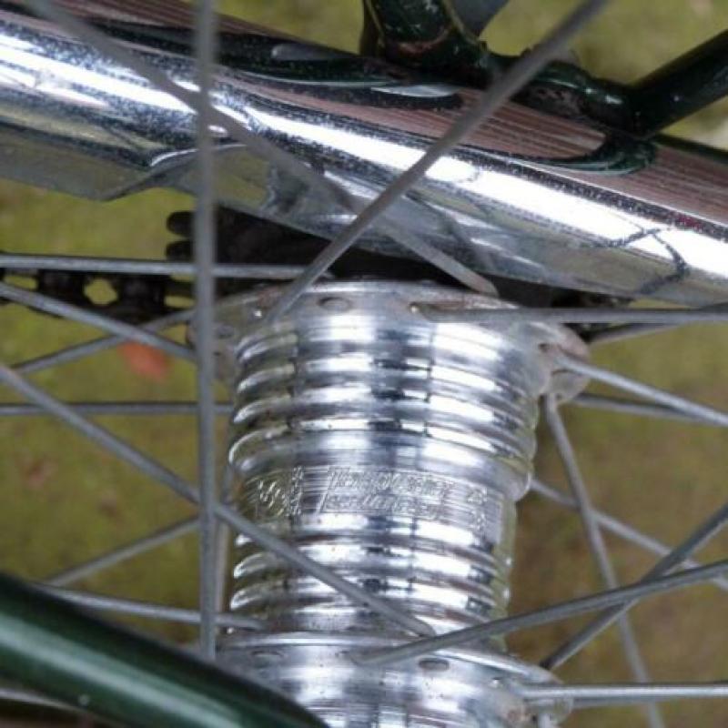 Vintage Gazelle kwikstep , groen +verlichting + terugtraprem