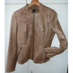 Goosecraft Real Leather Jacket 004, beige/taupe, M/L- 38/40