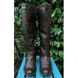 Dolcis bruin leren stoere laarzen, mt. 40