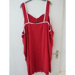 Nachthemd rood-wit design mt.66-68 ULLA POPKEN - NIEUW