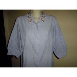 D4A Essentiel Antwerp blouse tuniek pof wijde mouw kraaltjes