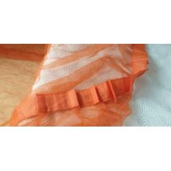 3 stuks oranje glasgordijn