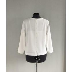 VANILIA top in wafelstructuur, offwhite, maat 38