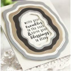 NIEUW Set Metalen Snijmalen Layered Wood Slices