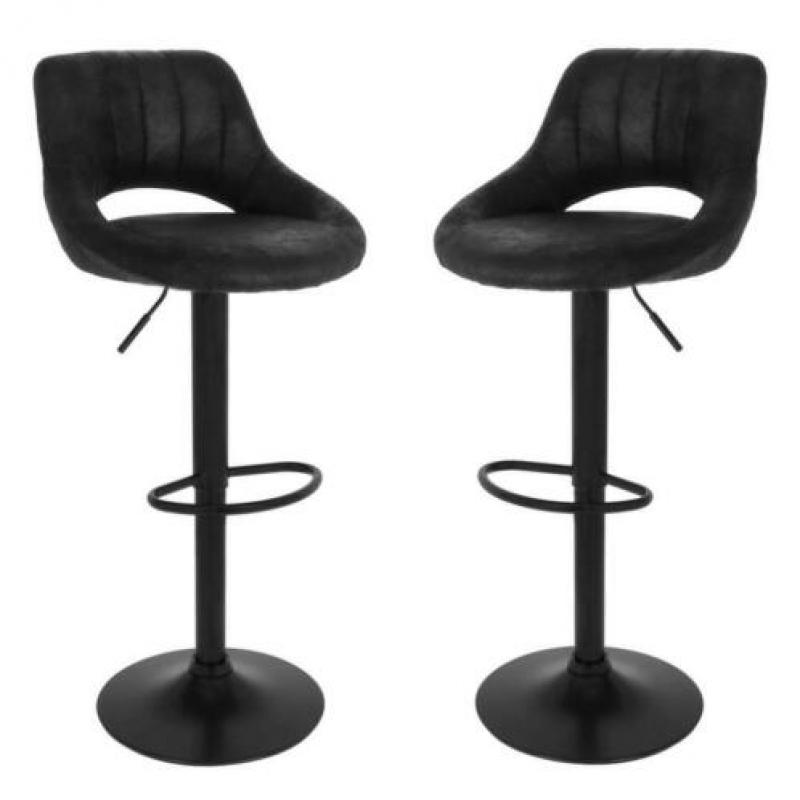 Bar kruk, industrieel, PU microvezel, krukken, zwart, Bruin,