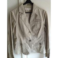 Geisha jeans jasje katoen colbert blazer beige zand / m - l