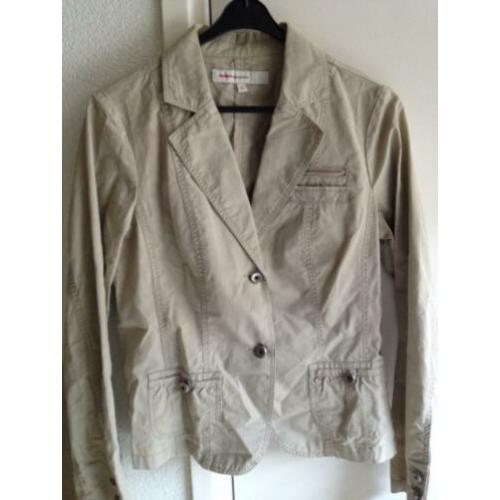 Geisha jeans jasje katoen colbert blazer beige zand / m - l