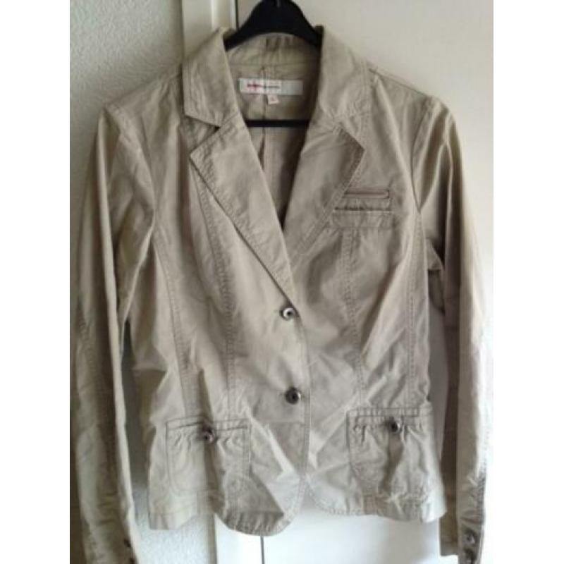Geisha jeans jasje katoen colbert blazer beige zand / m - l