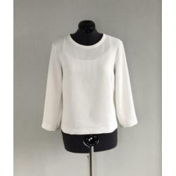 VANILIA top in wafelstructuur, offwhite, maat 38