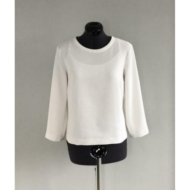 VANILIA top in wafelstructuur, offwhite, maat 38