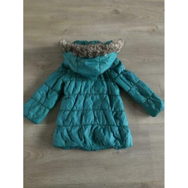 Jilly winterjas jas groen capuchon - maat 92 98