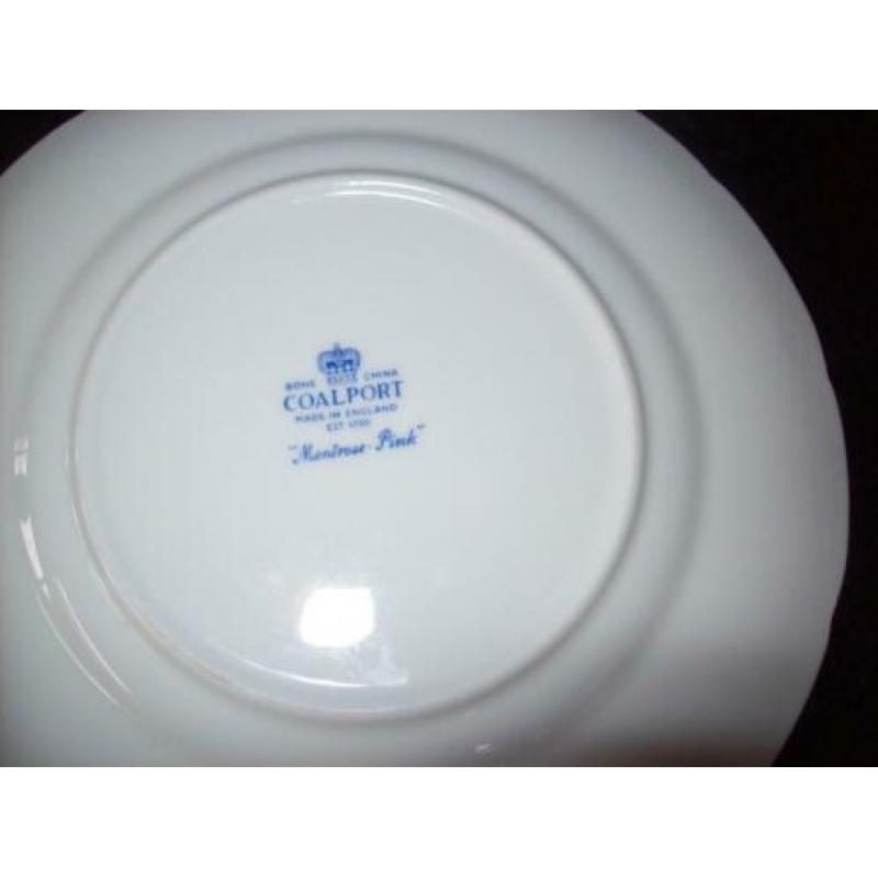 6x gebaksbordje van coalport bone china montrose pink