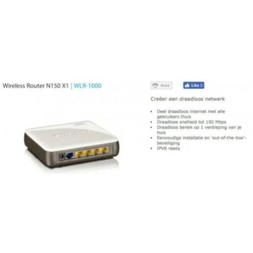 ZGAN: Goedwerkende Sitecom WLR1000 N-network router