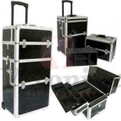 Aluminium nagel trolley 3 in 1 CROCO ZWART