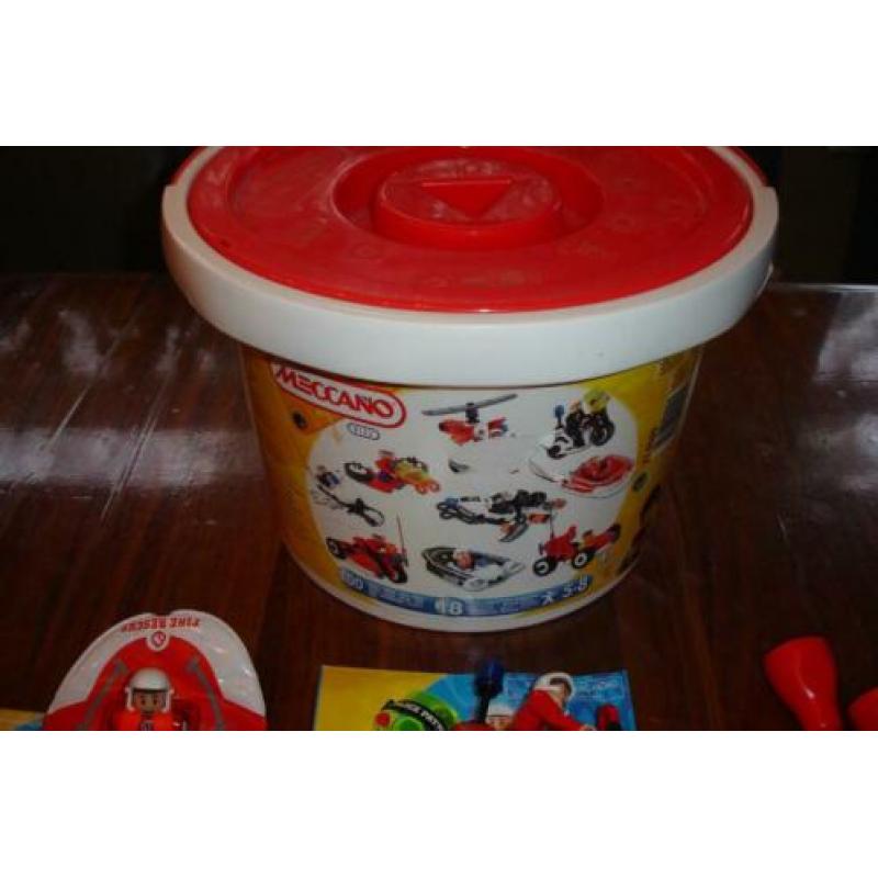 Meccano junior grote XL bouwset + extra setjes in opbergbak!