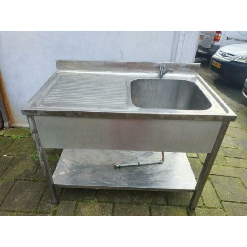 rvs spoelbak, spoeltafel,,horeca, slagerij