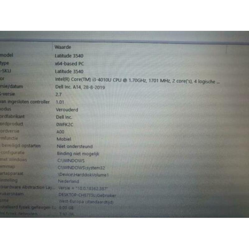 Laptop Dell Latitude 3540