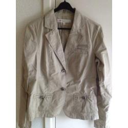 Geisha jeans jasje katoen colbert blazer beige zand / m - l