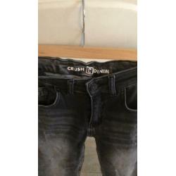 Jeans Crush, donkergrijs,maat 140, nooit gedragen