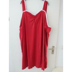 Nachthemd rood-wit design mt.66-68 ULLA POPKEN - NIEUW