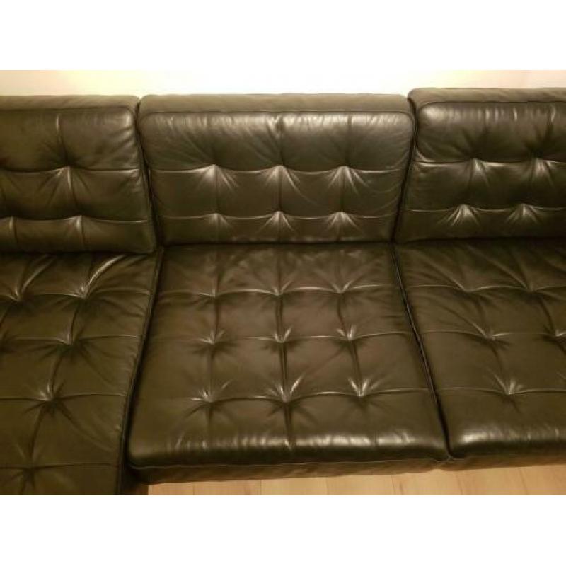 2 zits leren bank Karlstad + lounge