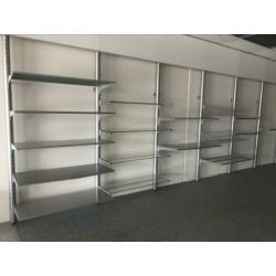 Magazijn stelling, legbord stelling, wandstelling.
