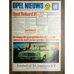 Opel Nieuws Opel Rekord II 1970
