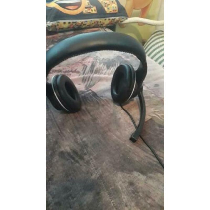 Maxer headset met mic zwart